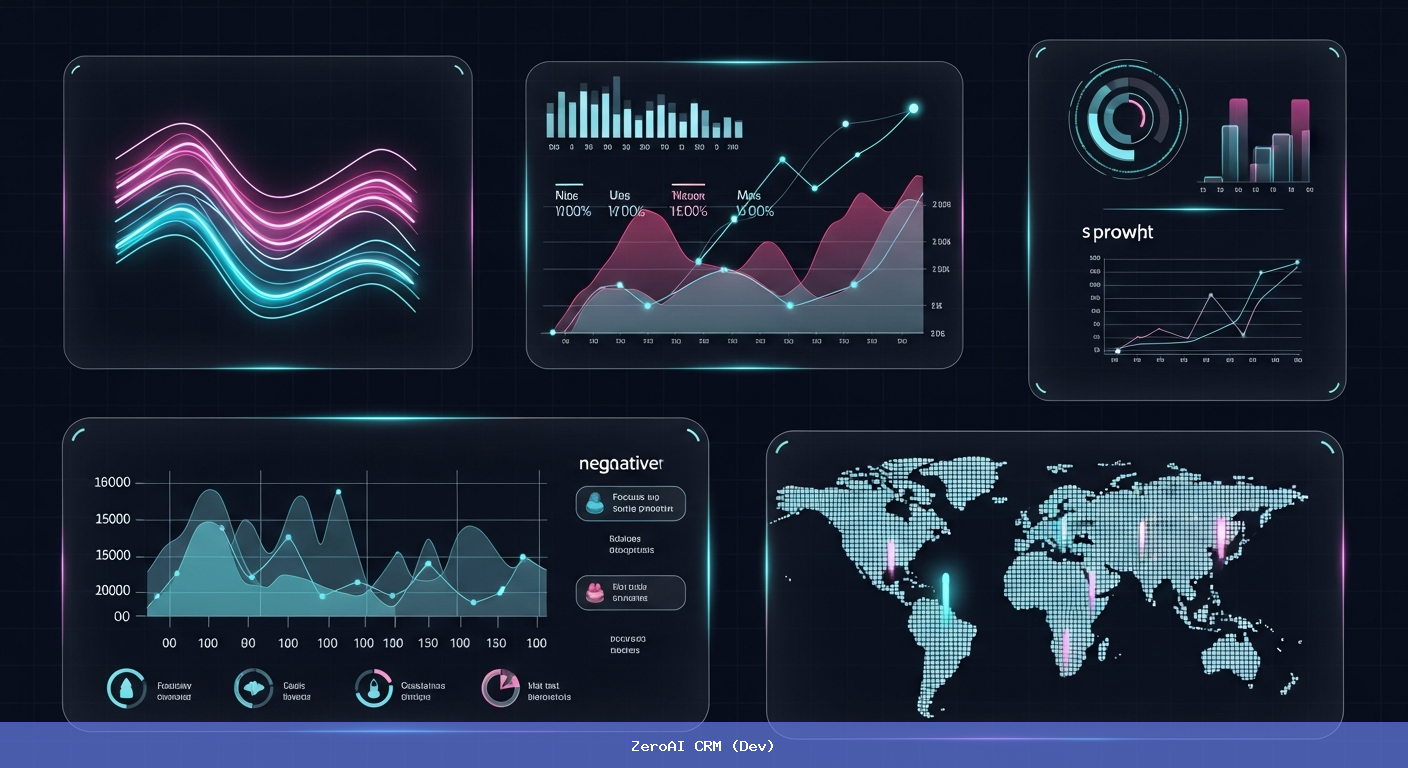 futuristic data analytics dashboard showing sales growth